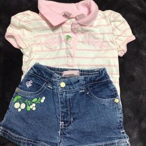 Rocawear, 18 months shorts set, pink& white
